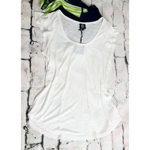 Bobeau Flowy Cap Sleeve  semi-sheer Top sz XL